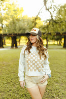 Western Checkers Graphic Sweatshirt