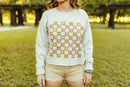 Western Checkers Graphic Sweatshirt