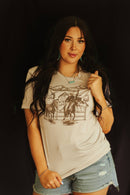 Western Cowboy Scene Graphic T-shirt