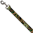 Dog Leash - LOKI Poses Black/Gold/Green