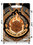 Sticker: When In Doubt, Cast Fireball! Waterproof Die Cut