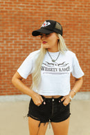 Whiskey Ranch Boxy Crop Graphic Tee