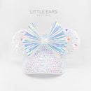 White Iridescent Sparkle Mickey Visor