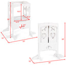 Folding Kids Kitchen Helper Kitchen Counter Step Stool-White