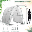 6 x 6 x 6.6 FT Outdoor Wall-in Tunnel Greenhouse