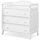 Baby Changing Table Infant Diaper with 3 Drawers and Safety Belt-White