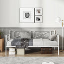 Metal Daybed Twin Bed Frame Stable Steel Slats Sofa Bed