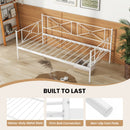 Metal Daybed Twin Bed Frame Stable Steel Slats Sofa Bed