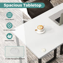 Modern Computer Desk 47 Inch Writing Study Table with Metal Frame