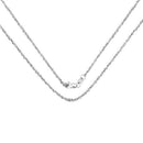 14K White Gold 18inch 1.5mm Lite Rope Chain with Lobster Clasp