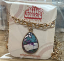 Wild Violet Mosaic Teardrop Necklace