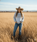 Wild West Cowboys Western Beer Logo Graphic Sweatshirt