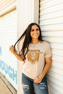 Wild West Steer Skull Graphic Tee