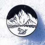 Winter Wander | Snail and Mountains Enamel Pin