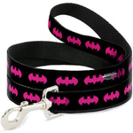 Dog Leash - Batman Signal Black/Fuchsia