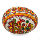 Hen Ukrainian Wooden Easter Egg Pysanka on a Stand 3.75 Inches