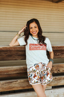 Wranglin Kids & Cows Graphic Tee - Cream