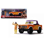 WWE Macho Man 1973 Ford Bronco 1:24 Scale Die-Cast Metal Vehicle with Figure ToyShnip 