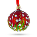 1898 Lilies of the Valley Royal Glass Ball Christmas Ornament 3.25 Inches