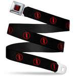 Reverse Flash Logo Full Color Black Red Seatbelt Belt - Reverse Flash Logo Black/Red Webbing