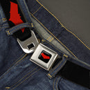 Red Hood Logo Full Color Black Red Seatbelt Belt - Red Hood Logo Black/Red Webbing