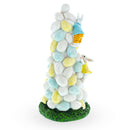 Easter Bunny Climbing Egg Tower – Playful Rabbit Figurine for Spring Decor 10.6 Inches