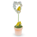 Easter Chick Egg Topiary Wreath Pot Tabletop Spring Decor 12.5 Inches Tall