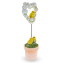 Adorable Chicks Nestled in Heart-Shaped Eggs Pot Easter Decorative Figurine