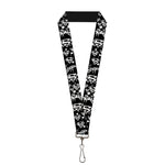 Lanyard - 1.0" - Superman Shield Splatter Black White