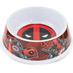 Single Melamine Pet Bowl - 7.5 (16oz) - Deadpool Logo + Deadpool Pose Logo Black Red