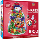Shapes - Snowman Spectacle Shaped 1000 Piece Jigsaw puzzle