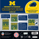 Michigan Wolverines Checkers Board Game