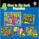 Glow in the Dark 100 Piece Jigsaw Puzzles - 4-Pack V2