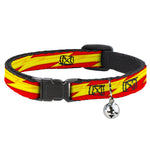 Cat Collar Breakaway - The Flash Bolt Stripe Reds Yellows