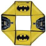 Dog Toy Squeaky Octagon Flyer - Batman JL Rebirth Pose Bat Icon Yellow