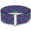 Cinch Waist Belt - Joker Cards Flower HAHAHA Purple Green Yellow White