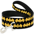 Dog Leash - Bat Signal-1 Black/Yellow