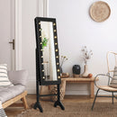 Mirrored Jewelry Cabinet Armoire Organizer w/ LED lights