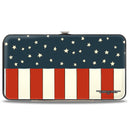 Hinged Wallet - WONDER WOMAN Logo Americana Red White Blue Yellow