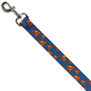 Dog Leash - Super Shield Diagonal Royal Blue/Red