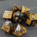 Yellow Tiger's Eye Stone Dice