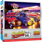 Cruisin' Route 66 - Friday Night Hot Rods 1000 Piece Jigsaw Puzzle