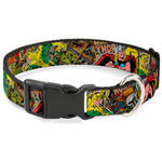 Plastic Clip Collar - Thor & Loki Poses/Retro Comic Books Stacked