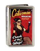 Business Card Holder - LARGE - CATWOMAN-CRACK OF A WHIP Bombshell Pose FCG Reds