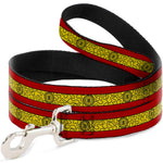 Dog Leash - Doctor Strange Eye of Agamotto Stripe Red/Gold/Black