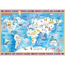 Hello, World! - World Map 60 Piece Wood Jigsaw Puzzle