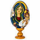 Mary and Jesus Large Wooden Hand Painted Icon Easter Egg