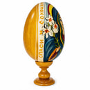 Mary and Jesus Large Wooden Hand Painted Icon Easter Egg