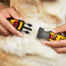 Plastic Clip Collar - DEADPOOL'S CHIMICHANGAS Flames Yellow/Black/Red