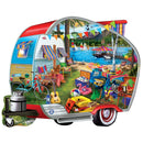 Contours - Happy Campers 1000 Piece Shaped Jigsaw Puzzle